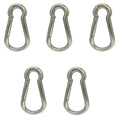 5 PC 1/2'' Carabiner Spring Snap Hook Marine Stainless Steel 316 Boat Hooking