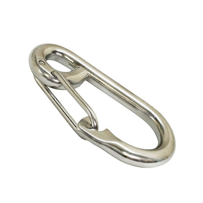 5 PC 1/4" Gate Spring Snap Hook Lobster Claw Carabiner Stainless Steel Marine Clip Boat 250 LBS Cap