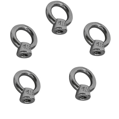 5 PC 1/4'' SS316 Lifting Eye Nut Boat Marine With 400 Lbs Capacity UNC Tap