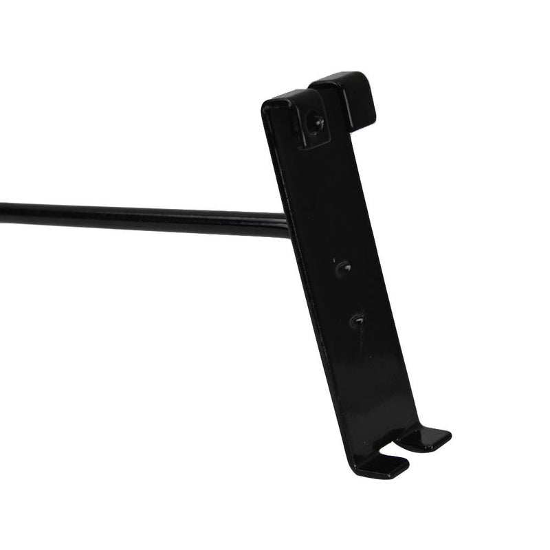 5 PC 12" Gloss Black Long Grid Wall Metal Hooks Display For Use W/ Gridwall Panels