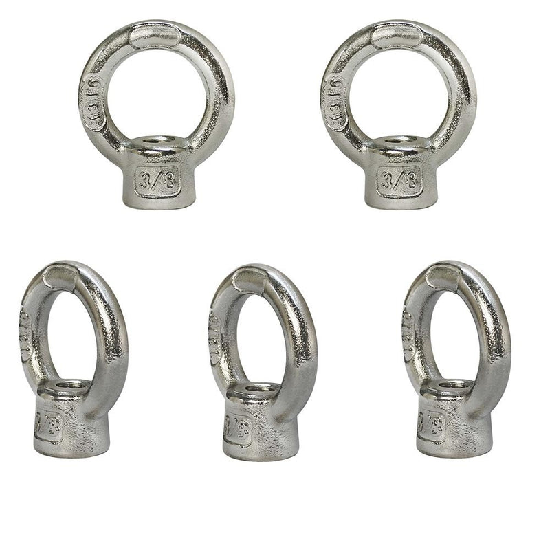 5 PC 3/8" MARINE LIFTING EYE NUT RING Stainless Steel 316 Type