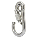 5 PC 1/4" Stainless Steel Carabiner Spring Snap Hook Eyelet & Screw 250 LB Cap