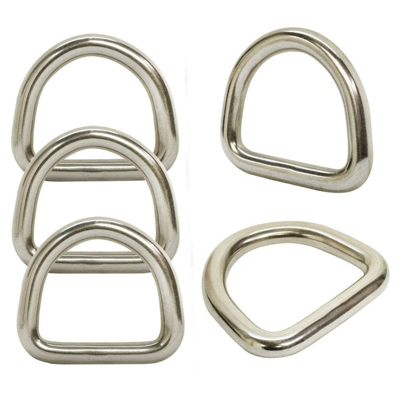 5 PC 40MM Welded D Ring Marine Boat Rigging 316 Stainless SteeL 800 Lb Cap Lifting Hook Pulley Hoist