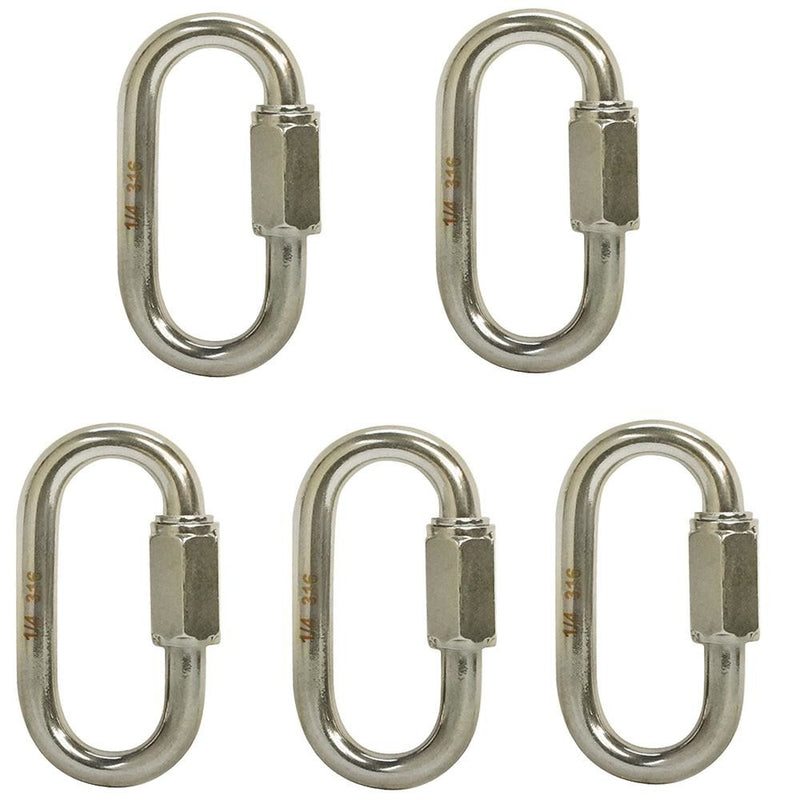 5 PC 5/16" Stainless Steel Quick Link Chain Rigging Marine 1,760 LBS