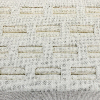 5 PC Beige Linen Wrapped Cufflink Ring Tray 18 Slot 8" x 4" For Jewelry Store Pawn Shop Display