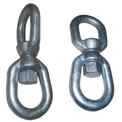 5 Pc Boat Marine Galvanized 1/4'' EYE EYE Swivel Marine Mooring 850 Lbs Cap.