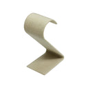 5 Pcs 1-1/2" x 3-1/4" Beige Linen Curved Earring Display Stand - Jewelry Holder for Stud & Small Earrings, Soft Fabric Retail Counter & Showcase Display