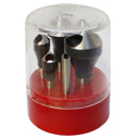 5 PC HSS Countersinks & Deburring Tool Set Straight Shank 82 Degree 1/16 - 9/16