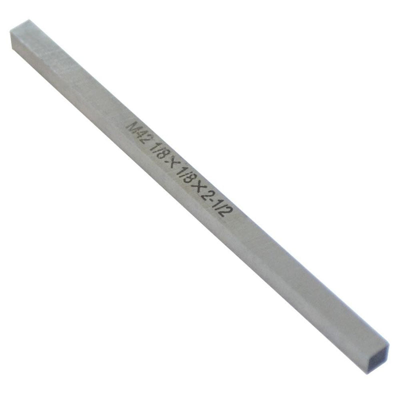 5 PC M42 Cobalt HSS Square Rectangle Tool Bits 1/8" x 1/8" x 2 1/2"