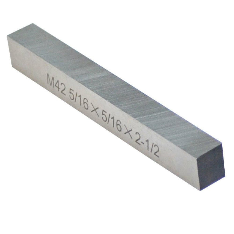 5 PC M42 Cobalt HSS Square Rectangle Tool Bits 5/16" x 5/16" x 2 1/2"