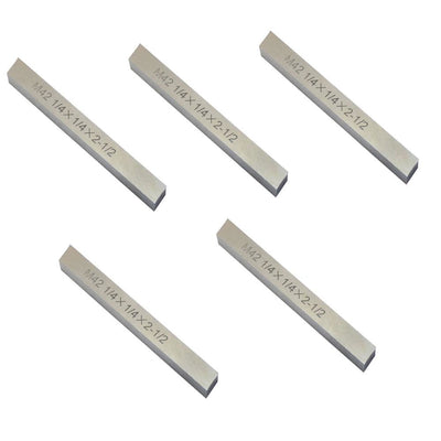 5 PC M42 Cobalt Steel Square Lathe Tool Bits Milling Machine Fly Cutter 1/4" x 1/4" x 2-1/2"