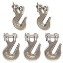 5 PC Marine 5/16" Stainless Steel Clevis Grab Hook Towing Truck Tie Down 2,200 LBS