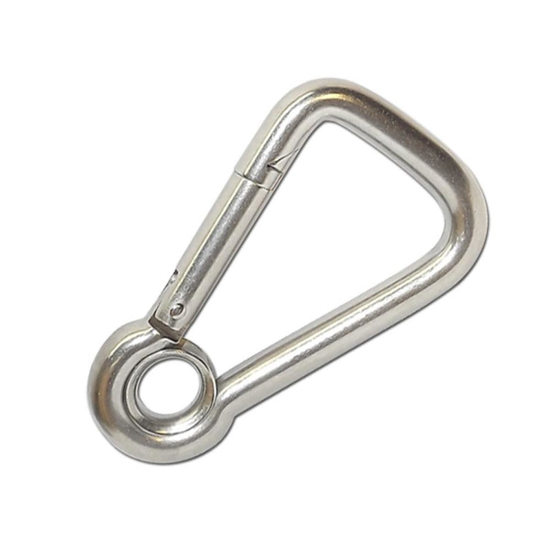 5 PC Marine Carabiner Clip Spring Snap Hook Eyelet 5/16" Stainless Steel