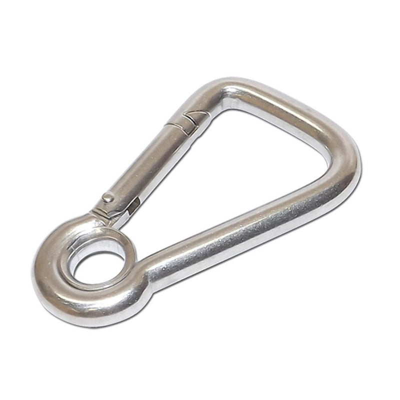 5 PC Marine Carabiner Clip Spring Snap Hook Eyelet 5/16" Stainless Steel