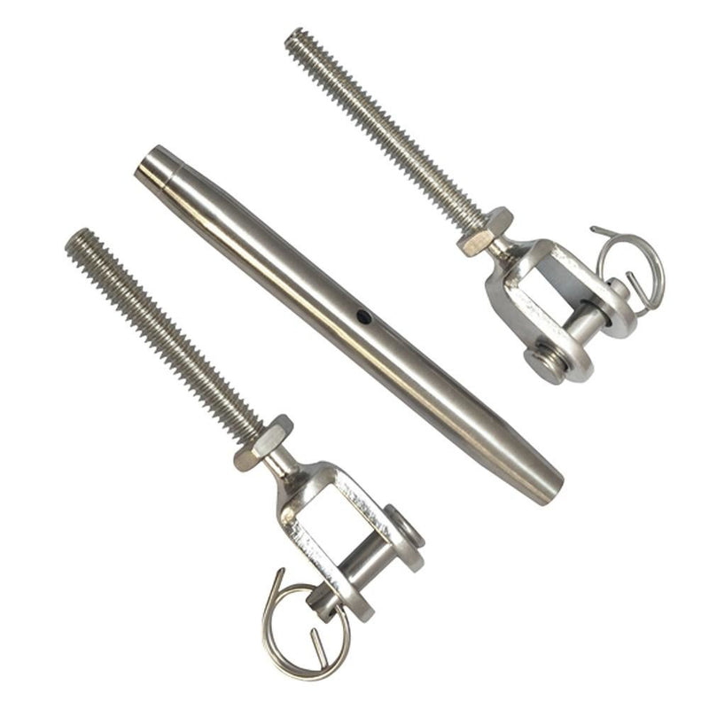 5 PC Marine Stainless Steel 1/4" Closed Body Turnbuckle JAW JAW Rigging 300 Lbs Cap
