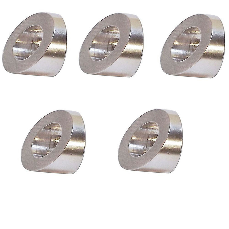 5 PC Stainless Steel 1/4" Marine Cable Rail Beveled Angled Washer Stair 30 Degree