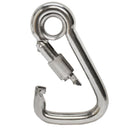5 PC Stainless Steel 1/4" Marine Carabiner Spring Snap Hook Eyelet Screw Nut