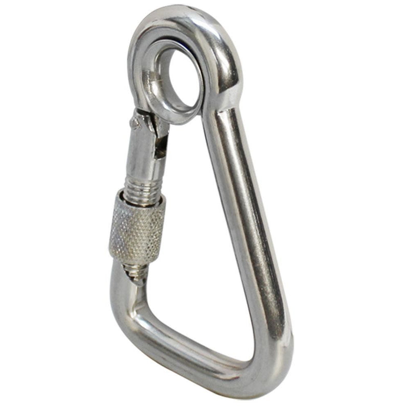 5 PC Stainless Steel 3/8" Marine Carabiner Spring Snap Hook Eyelet Screw Nut