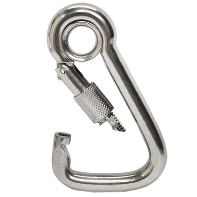 5 PC Stainless Steel 3/8" Marine Carabiner Spring Snap Hook Eyelet Screw Nut