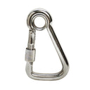 5 PC Stainless Steel 5/16" Marine Carabiner Spring Snap Hook Eyelet Screw Nut