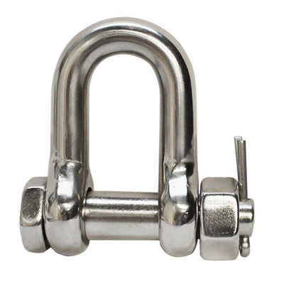 5 PC Stainless Steel 5/16'' Marine Bolt Screw Pin Chain Shackle D Anchor 1300 LB