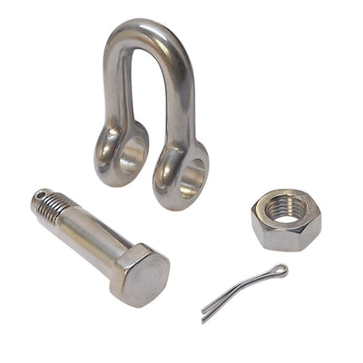 5 PC Stainless Steel 5/16'' Marine Bolt Screw Pin Chain Shackle D Anchor 1300 LB