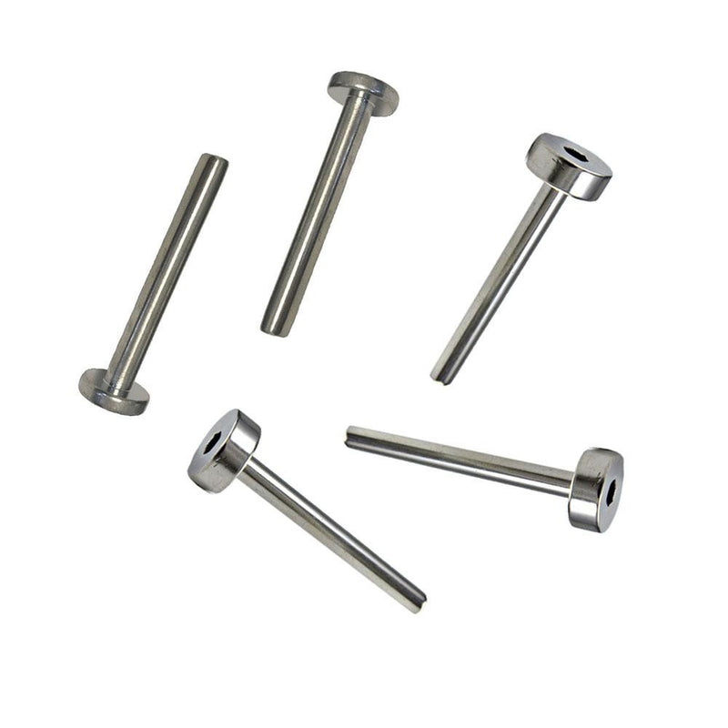 5 Pc Set Stainless Steel Swage Dome Head End Terminals Fitting for 1/8" Cable Railing