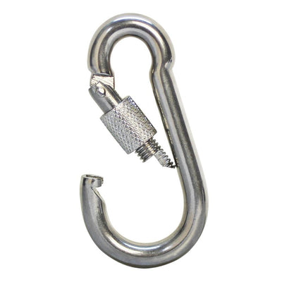 5 PCS 5/16" Spring Snap Hook with Locking Screw Solid 316 Stainless Steel