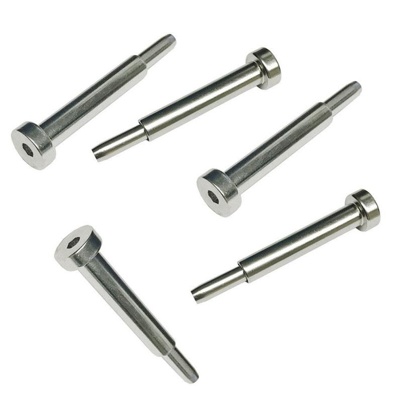 5 SETS Stainless Steel Invisible Receiver Swage Stud End Fitting for 1/8" Cable Wire Rope Rail Swaging Swager Deck Stair Terminals