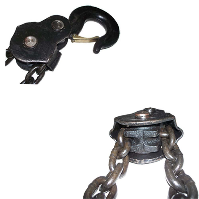 5 Ton 3/8" Chain Hoist Lift Winch Puller Block Pulley Come Along Hand Tools