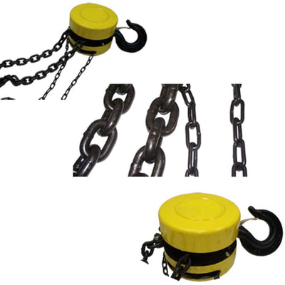 5 Ton 3/8" Chain Hoist Lift Winch Puller Block Pulley Come Along Hand Tools