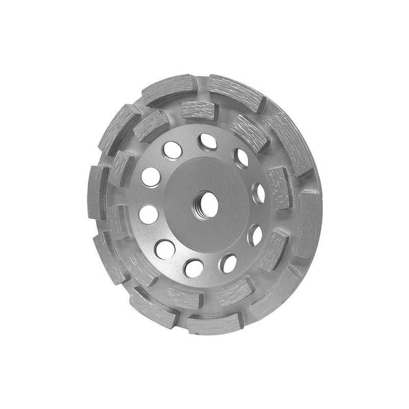 5" Double Row Diamond Grinding Cup Wheel 5/8-11" Grinding Wet/Dry For Concrete Masonry