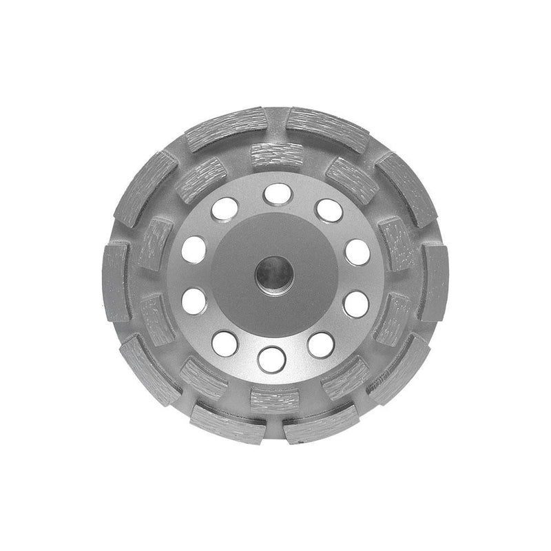 5" Double Row Diamond Grinding Cup Wheel 5/8-11" Grinding Wet/Dry For Concrete Masonry