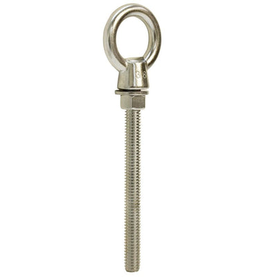 Stainless Steel Marine 3/8'' x 4'' Shoulder Eye Bolt SS316 Fully Threaded