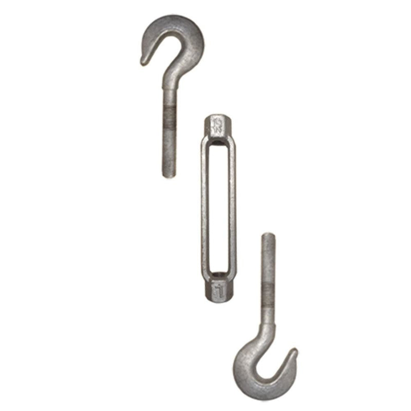5/8 x 12" Turnbuckle Hook Hook Galvanized Steel 2250 LBS Marine Boat Shade Sail