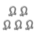 5/8'' Screw Pin Anchor D Ring Rigging Bow Shackle Galvanized Steel Drop Forged Set 5 PC For Marine Boat WLL 6500 Lbs