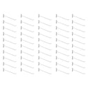 50 PC 12" Gloss White Long Grid Wall Metal Hooks Display For Use W/ Gridwall Panels