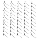 50 PC 6" Chrome Grid Wall Metal Hooks Display For Use W/ Gridwall Panels