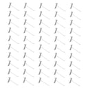 50 PC 6" Gloss White Grid Wall Metal Hooks Display For Use W/ Gridwall Panels