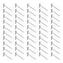 50 PC 8" Chrome Grid Wall Metal Hooks, Display For Use W/ Gridwall Panels