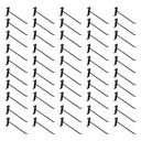 50 PC 8" Gloss Black Grid Wall Metal Hooks, Display For Use W/ Gridwall Panels