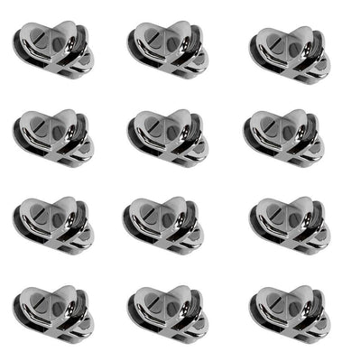 50 Pcs Chrome Metal 3 Way Cubic Cubbie Connector 3/16" Tempered Glass Cube