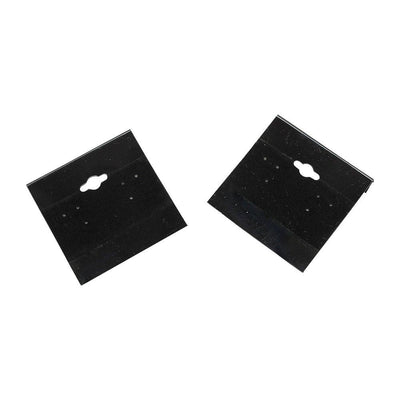 500PC 2" x 2" BLACK Plastic Earring Card Display Hang Jewelry Plain Cards Retail Supplies