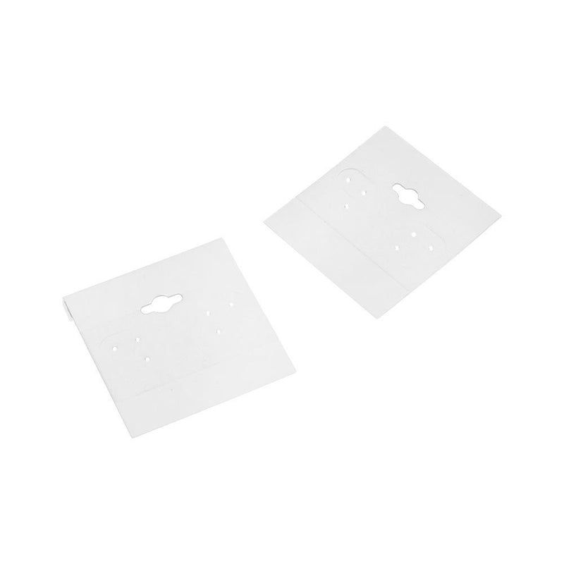 500PC 2" x 2" White Plastic Earring Card Display Hang Jewelry Plain Cards Retail Supplies