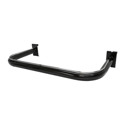 6 PC  Black U Shaped Hangrail Curved Tube Hanger Gridwall Bracket Clothing Rack Retail Display