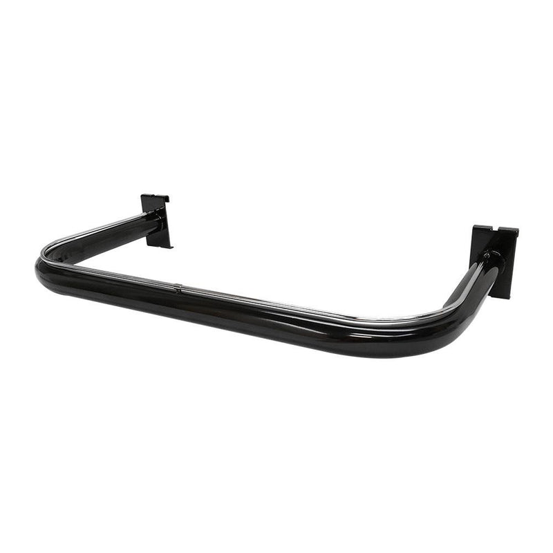 6 PC  Black U Shaped Hangrail Curved Tube Hanger Gridwall Bracket Clothing Rack Retail Display