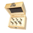 6 PC HSS 4 Flute End Mill Set 1/8"-1/2" x 3/8" High Speed Steel Milling Shank