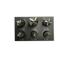 6 PC HSS 4 Flute End Mill Set 3/8" Shank 1/8" - 1/2" Right Hand