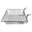 6 Pc Metal Wire Black Slatwall Gridwall Pegboard Small Double Sloping Basket Rack Fixture