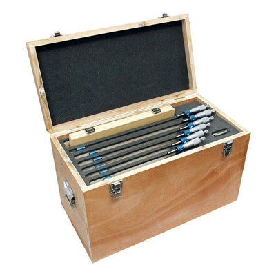 6 Pcs Outside Micrometer Precision Machinist Tool Set 6-7''/7-8''/8-9’’/9-10''/10-11''/11-12'',0.0001" Graduation